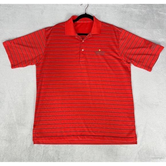 Jack Nicklaus Other - Jack Nicklaus Polo Shirt Mens XL Red Black Stripes Short Sleeve Golf Logo